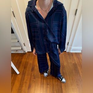 Blouse and Flowy Pant Set